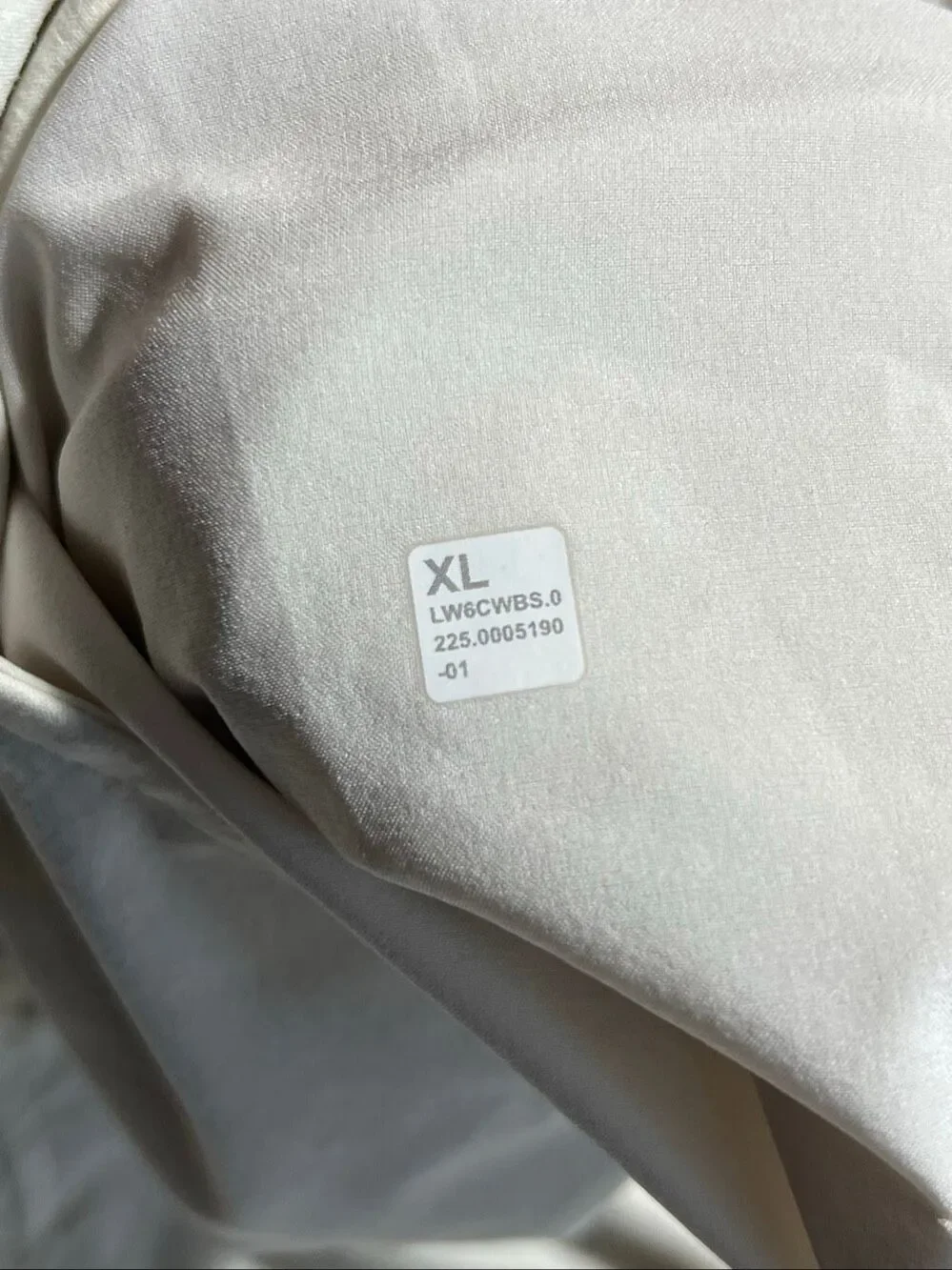 Lululemon Stretch Woven Ivory Ruffle-Waist Wide-Leg Cropped Pants XL